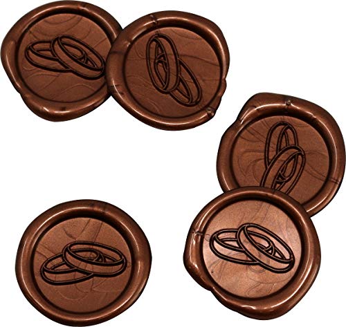 25 Stück fertige Siegelaufkleber Eheringe kupfer Ø 27 mm Siegelsticker Siegel 25 Stück fertige Siegelaufkleber Eheringe kupfer Ø 27 mm Siegelsticker Siegel von UDIG