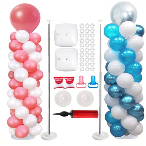 Ballonsäulenständer, 2 Sets Verstellbare 2 m Ballonständer für Boden mit wiederverwendbarem Metall-Teleskop-Design für Partydekoration, Hochzeit, Weihnachten, Geburtstag Ballonsäulenständer, 2 Sets Verstellbare 2 m Ballonständer für Boden mit wiederverwendbarem Metall-Teleskop-Design für Partydekoration, Hochzeit, Weihnachten, Geburtstag von UDIHEBU
