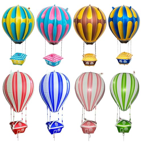 8 Stücke Heißluftballon Aluminium Filmballon, Kreative Persönlichkeit, Dreidimensionale Aufblasbare Requisiten Und Interessante Party-Szenendekorationen. von UDNFHL