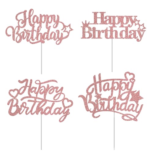 UDNFHL 4 Stücke Von Happy Birthday Card -Einsätzen, Glänzende Kuchendekorationen, Accessoires Für Kuchenback, Geburtstagsfeier. UDNFHL 4 Stücke Von Happy Birthday Card -Einsätzen, Glänzende Kuchendekorationen, Accessoires Für Kuchenback, Geburtstagsfeier. von UDNFHL