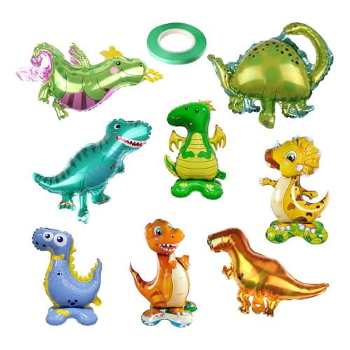 UDNFHL 8 Stück Cartoon Dinosaurierballons Und 1 Rolle Ballonband, Kreative Styling -Luftballons, Kinderpartydekorationen, Aufblasbare Kinderspielzeuge. UDNFHL 8 Stück Cartoon Dinosaurierballons Und 1 Rolle Ballonband, Kreative Styling -Luftballons, Kinderpartydekorationen, Aufblasbare Kinderspielzeuge. von UDNFHL