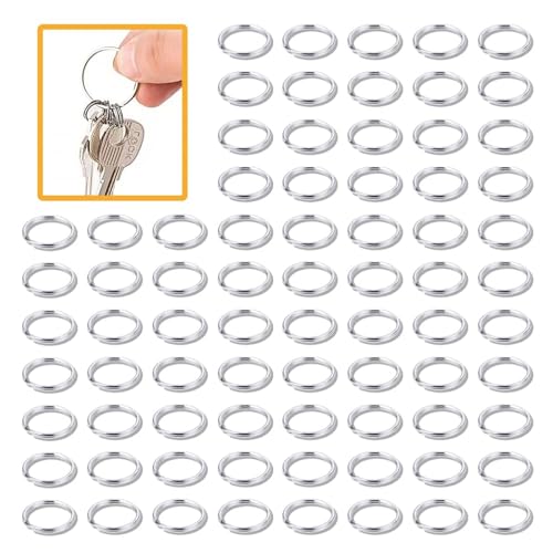 50 Stück Spaltringe, 8 mm Edelstahl-Schlüsselanhänger für Schmuckherstellung, Metall, offene Sprungbefestigung für Autoschlüssel, Basteln 50 Stück Spaltringe, 8 mm Edelstahl-Schlüsselanhänger für Schmuckherstellung, Metall, offene Sprungbefestigung für Autoschlüssel, Basteln von UDNUYFGZ