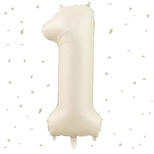 Beige Luftballon 1,Zahlen Luftballon Beige, 40 Zoll Weiß Creme Folienballon 1,101cm Sandweiß Zahlenballon 1 Helium Ballon Luftballon 1 Geburtstag für 1 Jahre Geburtstagsdeko Kinder Mädchen Junge Beige Luftballon 1,Zahlen Luftballon Beige, 40 Zoll Weiß Creme Folienballon 1,101cm Sandweiß Zahlenballon 1 Helium Ballon Luftballon 1 Geburtstag für 1 Jahre Geburtstagsdeko Kinder Mädchen Junge von UDRKFOPK