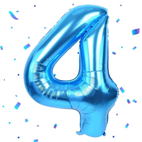 Blau Luftballon 4,Zahlen Luftballon Blau,40 Zoll Blau Folienballon 4,101cm Blau Zahlenballon 4 Helium Ballon Luftballon 4 Geburtstag für 4 Jahre Geburtstagsdeko Kinder Mädchen Junge Blau Luftballon 4,Zahlen Luftballon Blau,40 Zoll Blau Folienballon 4,101cm Blau Zahlenballon 4 Helium Ballon Luftballon 4 Geburtstag für 4 Jahre Geburtstagsdeko Kinder Mädchen Junge von UDRKFOPK