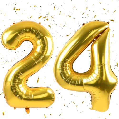 Golden Luftballon 24,Zahlen Luftballons Golden,40 Zoll Golden Folienballon 2&4,Golden Zahlenballon 24 Helium Ballon Luftballon 24 Geburtstag für 24th 42th Geburtstagsdeko Mädchen Junge Golden Luftballon 24,Zahlen Luftballons Golden,40 Zoll Golden Folienballon 2&4,Golden Zahlenballon 24 Helium Ballon Luftballon 24 Geburtstag für 24th 42th Geburtstagsdeko Mädchen Junge von UDRKFOPK
