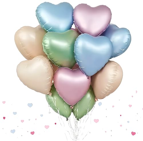 Herz Folienballon 12 Stück,18 Zoll Herz Helium Luftballons Pastellfarbig,Bunt Herzballons Hochzeit, Heliumballon Herzen,Herzluftballons für Geburtstag Valentinstag Verlobung Muttertag Herz Folienballon 12 Stück,18 Zoll Herz Helium Luftballons Pastellfarbig,Bunt Herzballons Hochzeit, Heliumballon Herzen,Herzluftballons für Geburtstag Valentinstag Verlobung Muttertag von UDRKFOPK
