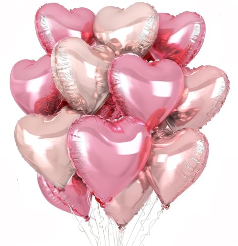 UDRKFOPK Herz Folienballon 12 Stück,18 Zoll Herz Helium Luftballons Rosa Roségold,Rosa Herzballons Hochzeit, Heliumballon Herzen,Herzluftballons für Geburtstag Valentinstag Verlobung Muttertag UDRKFOPK Herz Folienballon 12 Stück,18 Zoll Herz Helium Luftballons Rosa Roségold,Rosa Herzballons Hochzeit, Heliumballon Herzen,Herzluftballons für Geburtstag Valentinstag Verlobung Muttertag von UDRKFOPK