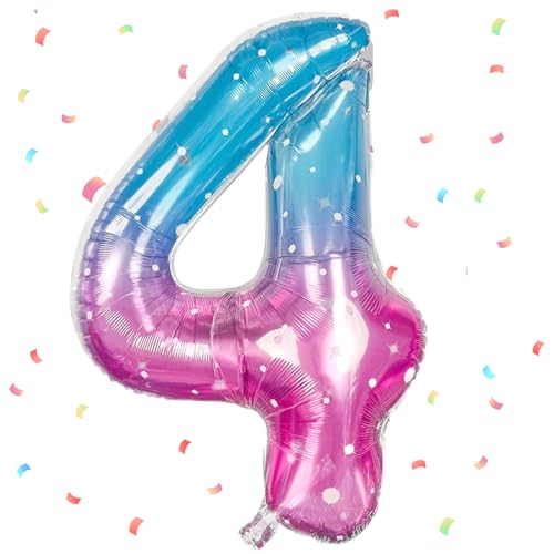 Rosa Blau Luftballon 4,Zahlen Luftballon Rosa Blau,40 Zoll Rosa Blau Folienballon 4,101cm Rosa Blau Zahlenballon 4 Helium Ballon Luftballon 4 Geburtstag für 4 Jahre Geburtstagsdeko Mädchen Junge Rosa Blau Luftballon 4,Zahlen Luftballon Rosa Blau,40 Zoll Rosa Blau Folienballon 4,101cm Rosa Blau Zahlenballon 4 Helium Ballon Luftballon 4 Geburtstag für 4 Jahre Geburtstagsdeko Mädchen Junge von UDRKFOPK