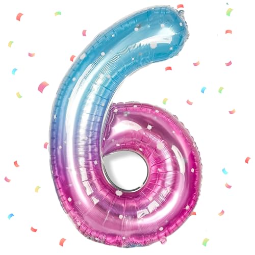 Rosa Blau Luftballon 6,Zahlen Luftballon Rosa Blau,40 Zoll Rosa Blau Folienballon 6,101cm Rosa Blau Zahlenballon 6 Helium Ballon Luftballon 6 Geburtstag für 6 Jahre Geburtstagsdeko Mädchen Junge Rosa Blau Luftballon 6,Zahlen Luftballon Rosa Blau,40 Zoll Rosa Blau Folienballon 6,101cm Rosa Blau Zahlenballon 6 Helium Ballon Luftballon 6 Geburtstag für 6 Jahre Geburtstagsdeko Mädchen Junge von UDRKFOPK