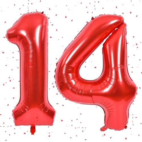 Rot Luftballon 14,Zahlen Luftballon Rot,40 Zoll Folienballon 1&4,Zahlenballon 14 Helium Ballon Luftballon 14 Geburtstag für 14th Geburtstagsdeko Mädchen Junge Jubiläum Party Deko Rot Luftballon 14,Zahlen Luftballon Rot,40 Zoll Folienballon 1&4,Zahlenballon 14 Helium Ballon Luftballon 14 Geburtstag für 14th Geburtstagsdeko Mädchen Junge Jubiläum Party Deko von UDRKFOPK