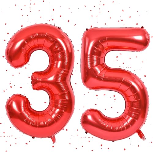 Rot Luftballon 35,Zahlen Luftballon Rot,40 Zoll Folienballon 3&5,Zahlenballon 35 Helium Ballon Luftballon 35 Geburtstag für 35th 53th Geburtstagsdeko Frau Mann Jubiläum Party Deko Rot Luftballon 35,Zahlen Luftballon Rot,40 Zoll Folienballon 3&5,Zahlenballon 35 Helium Ballon Luftballon 35 Geburtstag für 35th 53th Geburtstagsdeko Frau Mann Jubiläum Party Deko von UDRKFOPK