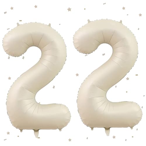UDRKFOPK Beige Luftballon 22,Zahlen Luftballon Beige,40 Zoll Creme Weiß Folienballon 22,Beige Zahlenballon 22 Helium Ballon Luftballon 22 Geburtstag für 22th Geburtstagsdeko Mädchen Junge UDRKFOPK Beige Luftballon 22,Zahlen Luftballon Beige,40 Zoll Creme Weiß Folienballon 22,Beige Zahlenballon 22 Helium Ballon Luftballon 22 Geburtstag für 22th Geburtstagsdeko Mädchen Junge von UDRKFOPK