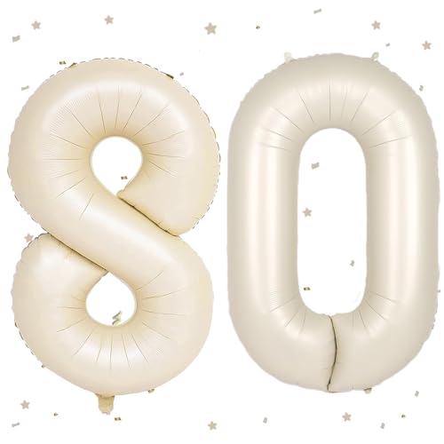 UDRKFOPK Beige Luftballon 80,Zahlen Luftballon Beige,40 Zoll Creme Weiß Folienballon 80,Beige Zahlenballon 80 Helium Ballon Luftballon 80 Geburtstag für Geburtstagsdeko Frau Mann Jubiläum Party Deko UDRKFOPK Beige Luftballon 80,Zahlen Luftballon Beige,40 Zoll Creme Weiß Folienballon 80,Beige Zahlenballon 80 Helium Ballon Luftballon 80 Geburtstag für Geburtstagsdeko Frau Mann Jubiläum Party Deko von UDRKFOPK