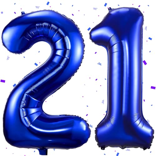 UDRKFOPK Dunkelblau Luftballon 21,Zahlen Luftballon Dunkelblau,40 Zoll Dunkelblau Folienballon 21,Zahlenballon 21 Helium Ballon Luftballon 21 Geburtstag für 21st Geburtstagsdeko Mädchen Junge UDRKFOPK Dunkelblau Luftballon 21,Zahlen Luftballon Dunkelblau,40 Zoll Dunkelblau Folienballon 21,Zahlenballon 21 Helium Ballon Luftballon 21 Geburtstag für 21st Geburtstagsdeko Mädchen Junge von UDRKFOPK