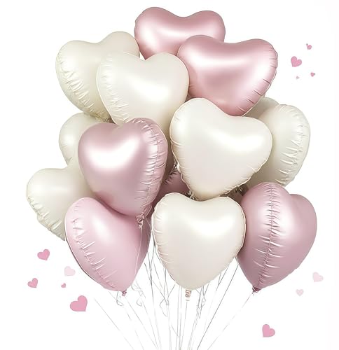 UDRKFOPK Herz Folienballon 12 Stück,18 Zoll Herz Helium Luftballons Beige Rosa,Beige Herzballons Hochzeit, Heliumballon Herzen,Herzluftballons für Geburtstag Valentinstag Verlobung Muttertag UDRKFOPK Herz Folienballon 12 Stück,18 Zoll Herz Helium Luftballons Beige Rosa,Beige Herzballons Hochzeit, Heliumballon Herzen,Herzluftballons für Geburtstag Valentinstag Verlobung Muttertag von UDRKFOPK