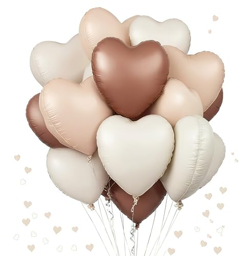 UDRKFOPK Herz Folienballon 12 Stück,18 Zoll Herz Helium Luftballons Creme Beige Kaffee,Beige Herzballons Hochzeit, Heliumballon Herzen,Herzluftballons für Geburtstag Valentinstag Verlobung Muttertag UDRKFOPK Herz Folienballon 12 Stück,18 Zoll Herz Helium Luftballons Creme Beige Kaffee,Beige Herzballons Hochzeit, Heliumballon Herzen,Herzluftballons für Geburtstag Valentinstag Verlobung Muttertag von UDRKFOPK