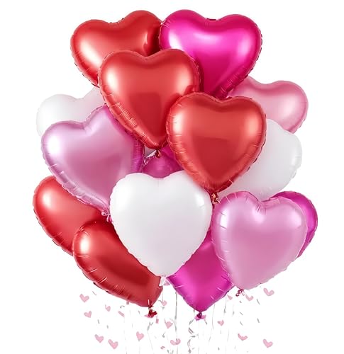 UDRKFOPK Herz Folienballon 12 Stück,18 Zoll Herz Helium Luftballons Rot Hot Pink,Rot Herzballons Hochzeit, Heliumballon Herzen,Herzluftballons für Geburtstag Valentinstag Verlobung Muttertag UDRKFOPK Herz Folienballon 12 Stück,18 Zoll Herz Helium Luftballons Rot Hot Pink,Rot Herzballons Hochzeit, Heliumballon Herzen,Herzluftballons für Geburtstag Valentinstag Verlobung Muttertag von UDRKFOPK