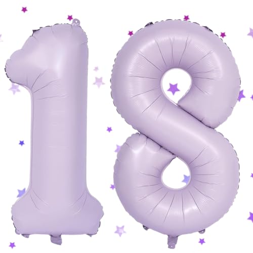 UDRKFOPK Lila Luftballon 18,Zahlen Luftballon Lila,40 Zoll Folienballon 1&8,Lila Zahlenballon 18 Helium Ballon Luftballon 18 Geburtstag für 18th Geburtstagsdeko Mädchen Junge Jubiläum Party Deko UDRKFOPK Lila Luftballon 18,Zahlen Luftballon Lila,40 Zoll Folienballon 1&8,Lila Zahlenballon 18 Helium Ballon Luftballon 18 Geburtstag für 18th Geburtstagsdeko Mädchen Junge Jubiläum Party Deko von UDRKFOPK