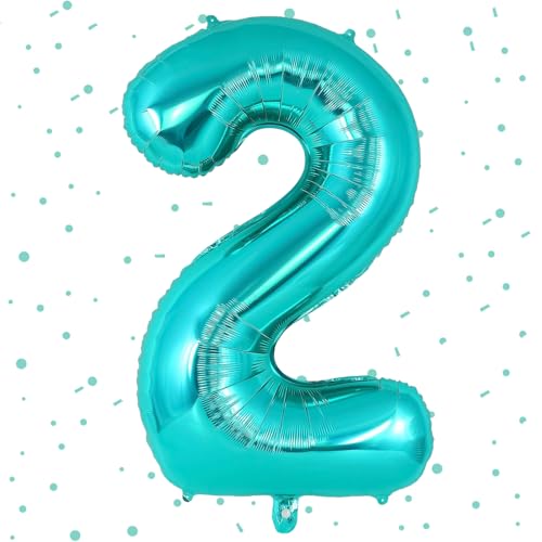 UDRKFOPK Zahlen Luftballon Blau Grün,Luftballons Zahlen 2, 40 Zoll Folienballon 2,101cm Zahlenballon 2 Helium Ballon Luftballon 2 Geburtstag für 2 Jahre Geburtstagsdeko Kinder Mädchen Junge UDRKFOPK Zahlen Luftballon Blau Grün,Luftballons Zahlen 2, 40 Zoll Folienballon 2,101cm Zahlenballon 2 Helium Ballon Luftballon 2 Geburtstag für 2 Jahre Geburtstagsdeko Kinder Mädchen Junge von UDRKFOPK