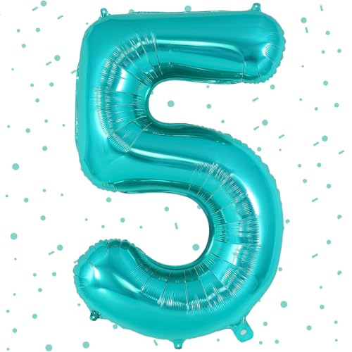 UDRKFOPK Zahlen Luftballon Blau Grün,Luftballons Zahlen 5, 40 Zoll Folienballon 5,101cm Zahlenballon 5 Helium Ballon Luftballon 5 Geburtstag für 5 Jahre Geburtstagsdeko Kinder Mädchen Junge UDRKFOPK Zahlen Luftballon Blau Grün,Luftballons Zahlen 5, 40 Zoll Folienballon 5,101cm Zahlenballon 5 Helium Ballon Luftballon 5 Geburtstag für 5 Jahre Geburtstagsdeko Kinder Mädchen Junge von UDRKFOPK