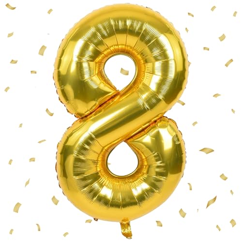 UDRKFOPK Zahlen Luftballon Golden,Golden Luftballon 8, 40 Zoll Golden Folienballon 8,101cm Golden Zahlenballon 8 Helium Ballon Luftballon 8 Geburtstag für 8 Jahre Geburtstagsdeko Kinder Mädchen Junge UDRKFOPK Zahlen Luftballon Golden,Golden Luftballon 8, 40 Zoll Golden Folienballon 8,101cm Golden Zahlenballon 8 Helium Ballon Luftballon 8 Geburtstag für 8 Jahre Geburtstagsdeko Kinder Mädchen Junge von UDRKFOPK