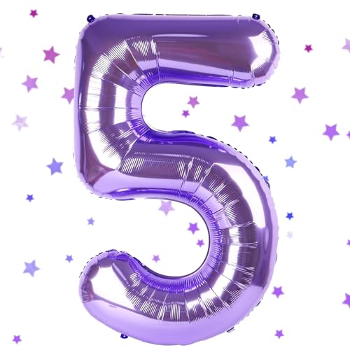 UDRKFOPK Zahlen Luftballon Lila,Lila Luftballon 5, 40 Zoll Lila Folienballon 5,101cm Lila Zahlenballon 5 Helium Ballon Luftballon 5 Geburtstag für 5 Jahre Geburtstagsdeko Kinder Mädchen Junge UDRKFOPK Zahlen Luftballon Lila,Lila Luftballon 5, 40 Zoll Lila Folienballon 5,101cm Lila Zahlenballon 5 Helium Ballon Luftballon 5 Geburtstag für 5 Jahre Geburtstagsdeko Kinder Mädchen Junge von UDRKFOPK