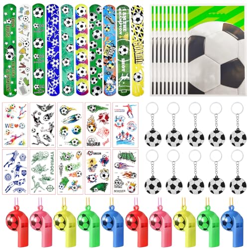 Fußball Party Mitgebsel Kinder, 50 Stück Fußball Geschenke Kindergeburtstag,fussball geburtstag deko, fussball deko geburtstag kinder Pfeife Schlüsselanhänger Aufkleber Candy Bag Clap Ring Armband Fußball Party Mitgebsel Kinder, 50 Stück Fußball Geschenke Kindergeburtstag,fussball geburtstag deko, fussball deko geburtstag kinder Pfeife Schlüsselanhänger Aufkleber Candy Bag Clap Ring Armband von UDTGYELF