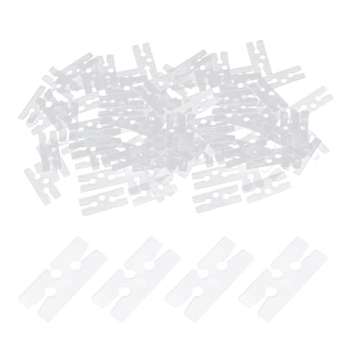 UEAVOID 100 Stück Premium Wiederverwendbar Schnellverschluss Ballonverschlüsse Luftballon Band für Hochzeitsfeier/Geburtstag/Party (Transparent) von UEAVOID