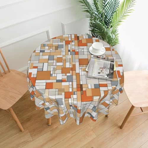 UENFFKDAP Mid Century Tischdecke, modern, rund, wasserdicht, radierbar und waschbar, geeignet für Picknicks, Partys und Abendessen, rund, 152 cm UENFFKDAP Mid Century Tischdecke, modern, rund, wasserdicht, radierbar und waschbar, geeignet für Picknicks, Partys und Abendessen, rund, 152 cm von UENFFKDAP