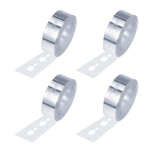4 Rollen Ballon Girlande Streifen, 20m Luftballon Girlandenband Set Ballonband Streifen Doppelloch Ballonband Luftballon Girlande Kit für Hochzeit Partydeko von UEPOA