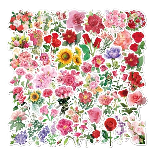 Aufkleber Blumen, 110 Stück Sticker Blumen Scrapbooking Wasserfeste Stickers Aufkleber Selbstklebend Farbenfroh DIY Dekopapier Klebeaufkleber für Albumhandwerk Fotoalbum Aufkleber Blumen, 110 Stück Sticker Blumen Scrapbooking Wasserfeste Stickers Aufkleber Selbstklebend Farbenfroh DIY Dekopapier Klebeaufkleber für Albumhandwerk Fotoalbum von UEPOA