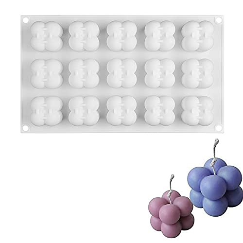 CHENNAN 3D Kerzen Silikonform Silikon Kerzenform Würfel Kerzengießform Kerzenformen Silikon-DIY Cube Candle Mold Bubble kerzenform 15 Loch Für Muffins Cupcakes Desserts Kuchen Pudding Eiswürfel Gelees CHENNAN 3D Kerzen Silikonform Silikon Kerzenform Würfel Kerzengießform Kerzenformen Silikon-DIY Cube Candle Mold Bubble kerzenform 15 Loch Für Muffins Cupcakes Desserts Kuchen Pudding Eiswürfel Gelees von UERRY