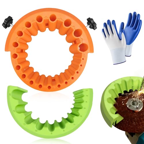 2 Stück Bohrspitzer, Bohrerschärfer Maschine mit Handschuhen Winkelschleiferaufsatz (2 ~ 13 mm) für 125 mm Schleifer, Bohrmaschinenschärfer von UESDU