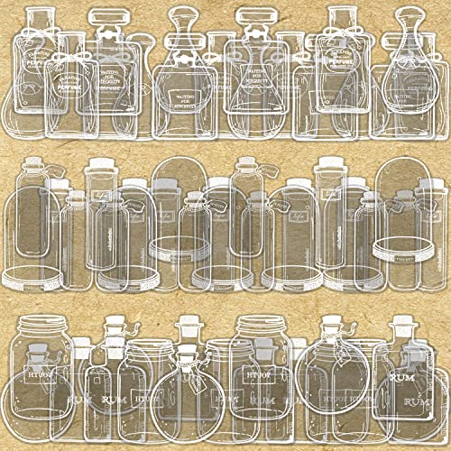 Scrapbooking Sticker Set Flaschen Transparente Dekorative Aufkleber für Sammelalbum Laptops Bullet Journal DIY-Kunsthandwerk Scrapbook zubehör 90 Stück Scrapbooking Sticker Set Flaschen Transparente Dekorative Aufkleber für Sammelalbum Laptops Bullet Journal DIY-Kunsthandwerk Scrapbook zubehör 90 Stück von UGBO