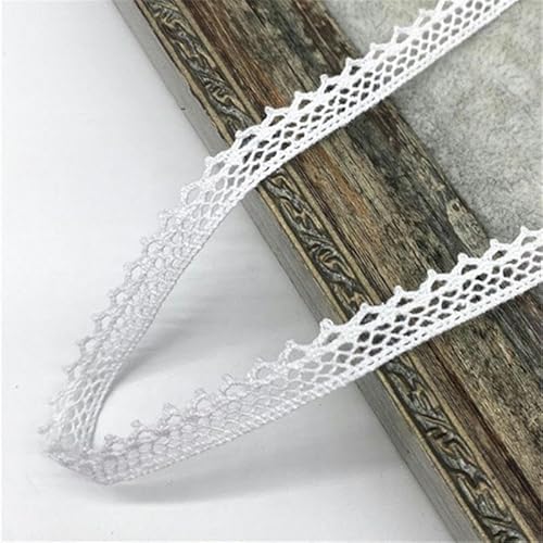 Hochzeitsfrageband, 2 Yards weißes Baumwoll-Häkelspitzenband, umweltfreundlich, wasserlöslich, mehrfarbig, 10 mm/50 mm Breite(01) von UGZPWQLNX