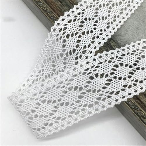 Hochzeitsfrageband, 2 Yards weißes Baumwoll-Häkelspitzenband, umweltfreundlich, wasserlöslich, mehrfarbig, 10 mm/50 mm Breite(13) von UGZPWQLNX