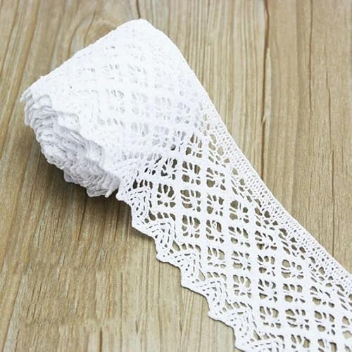 Hochzeitsfrageband, Bestickter Spitzenbesatz, 25 mm breit, 100% Baumwolle, wasserlöslich, umweltfreundlich, mehrfarbig, 5er-Pack(1) von UGZPWQLNX
