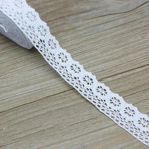 Hochzeitsfrageband, Bestickter Spitzenbesatz, 25 mm breit, 100% Baumwolle, wasserlöslich, umweltfreundlich, mehrfarbig, 5er-Pack(12) von UGZPWQLNX