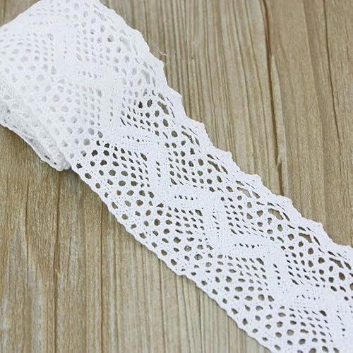 Hochzeitsfrageband, Bestickter Spitzenbesatz, 25 mm breit, 100% Baumwolle, wasserlöslich, umweltfreundlich, mehrfarbig, 5er-Pack(2) von UGZPWQLNX