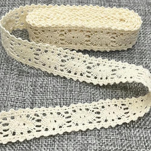 Hochzeitsfrageband, Gehäkelte Spitzenborte aus Baumwolle, mehrfarbig, 1–4,5 cm x 2 Yards, for Selbernähen und Dekorieren(C027 Beige 2cm) von UGZPWQLNX