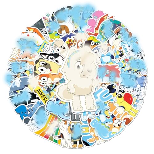 Aufkleber, 50 Stück Blluey Sticker Set Wasserdicht Vinyl Stickers Graffiti Style Decals für Auto Motorräder Fahrrad Skateboard Gepäck Laptop Aufkleber, Geeignet für Erwachsene Kinder von UHDS