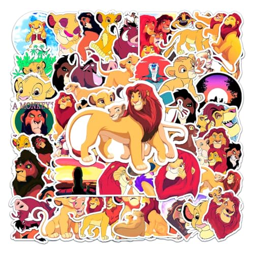 Aufkleber, 50 Stück Lion Sticker Set Wasserdicht Vinyl Stickers Graffiti Style Decals für Auto Motorräder Fahrrad Skateboard Gepäck Laptop Aufkleber, Geeignet für Erwachsene Kinder von UHDS
