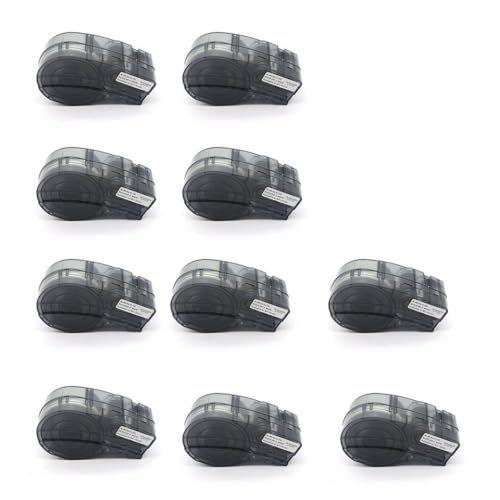 M21-750-499 Nylon-Etikettenbandformer M21-750-499, 19,1 mm x 4,9 m, Schwarz auf Weiß, für allgemeine ID-Drahtmarkierung, Laborbeschriftung, kompatibel mit Standard-Etikettiersystemen (M21-750-499-10 M21-750-499 Nylon-Etikettenbandformer M21-750-499, 19,1 mm x 4,9 m, Schwarz auf Weiß, für allgemeine ID-Drahtmarkierung, Laborbeschriftung, kompatibel mit Standard-Etikettiersystemen (M21-750-499-10 von UHRSERNJ