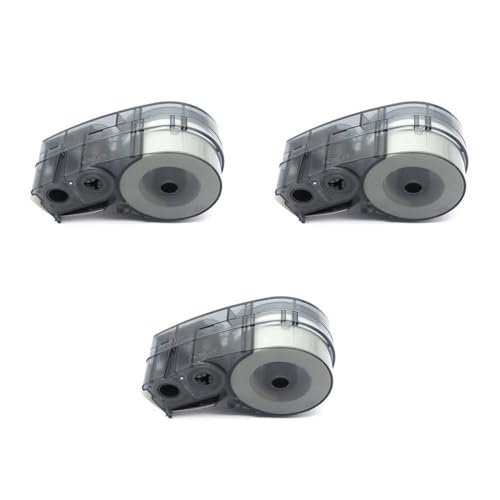 UHRSERNJ Tintenband-Kartusche, kompatibel mit M21-250-488, Etikettenband aus Polyester, 6,35 mm x 6,4 m, Schwarz auf Weiß, kompatibel mit BMP Plus Lab Drucker, Ersatzband (3 Stück) von UHRSERNJ