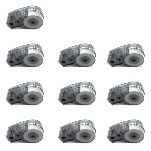 UHRSERNJ Tintenbandpatrone, kompatibel mit M21-250-488, Etikettenband aus Polyester, 6,35 mm x 6,4 m, Schwarz auf Weiß, kompatibel mit BMP Plus Lab Drucker, Ersatz für BMP Plus Lab Drucker (10 Stück) UHRSERNJ Tintenbandpatrone, kompatibel mit M21-250-488, Etikettenband aus Polyester, 6,35 mm x 6,4 m, Schwarz auf Weiß, kompatibel mit BMP Plus Lab Drucker, Ersatz für BMP Plus Lab Drucker (10 Stück) von UHRSERNJ