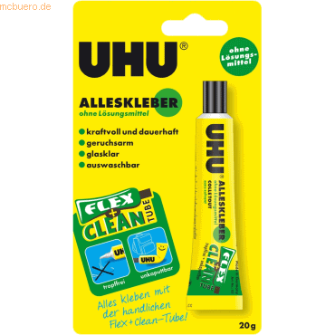 10 x Uhu Alleskleber Flex + Clean Tube 20g von UHU