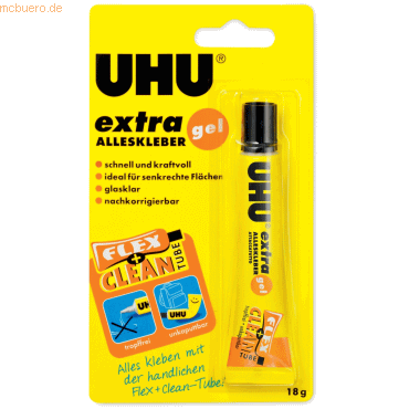 10 x Uhu Alleskleber extra Flex + Clean Tube 18g von UHU