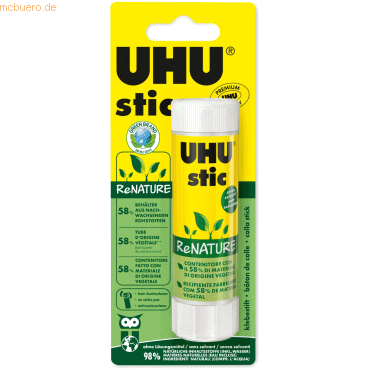 10 x Uhu Klebestift Stic ReNature 40g Blister von UHU