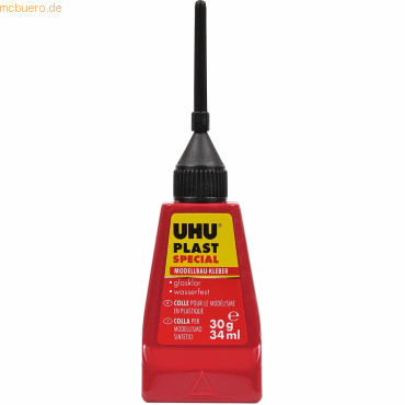 Uhu Kunststoffkleber / Modellbaukleber Plast Spezial Flasche 30g von UHU