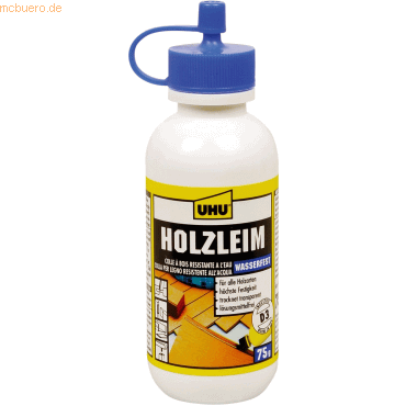 12 x Uhu Holzleim Wasserfest D3 Flasche 75g von UHU